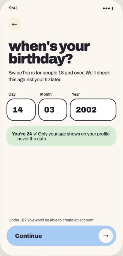 Your birthday screen