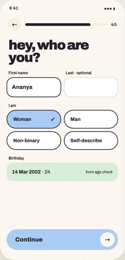 Who are you screen