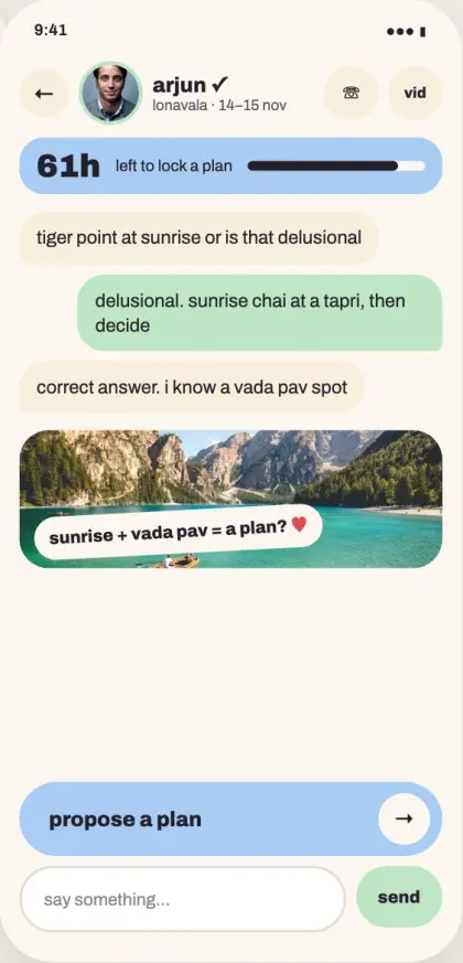 Chat screen